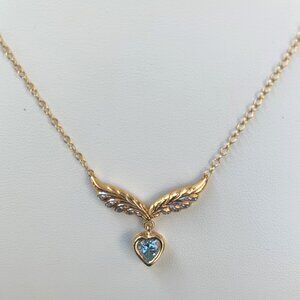 18K Gold Plated Sterling Silver Diamond and Topaz Designer Necklace 🎉Host Pick🎉